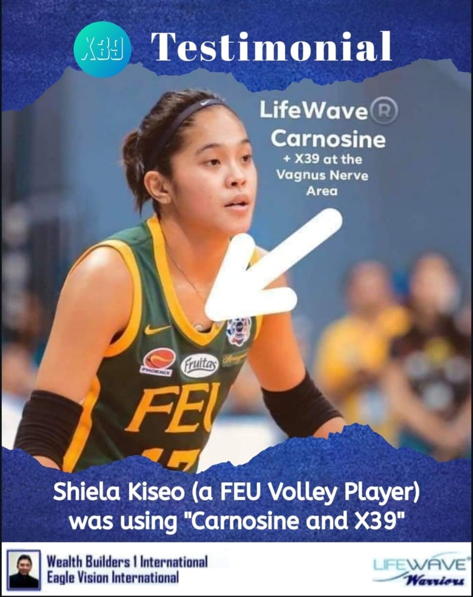 Volleyball player with LifeWave patches